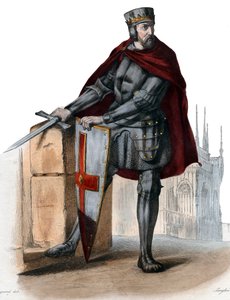 Retrato de Simón IV de Montfort, 5º Conde de Leicester (1150-1218), noble francés